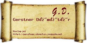 Gerstner Dömötör névjegykártya